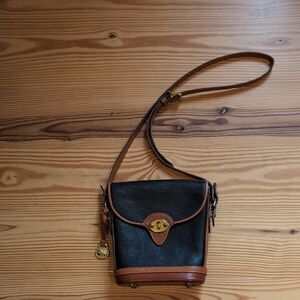 Dooney & Bourke Black and Tan Leather Bag